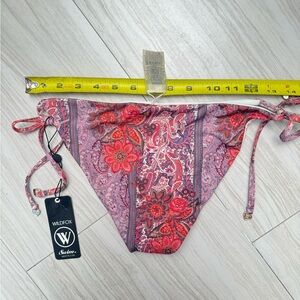 Brand new Wildfox Red and Purple Paisley Bikini Bottom